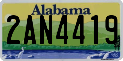 AL license plate 2AN4419