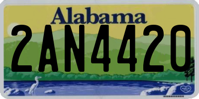 AL license plate 2AN4420