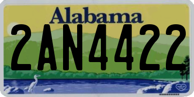 AL license plate 2AN4422