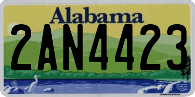 AL license plate 2AN4423