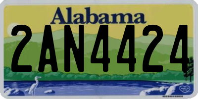 AL license plate 2AN4424