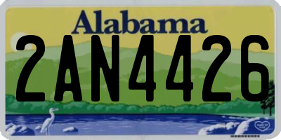 AL license plate 2AN4426