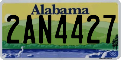 AL license plate 2AN4427
