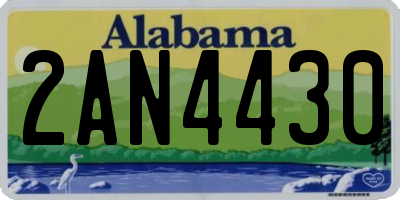AL license plate 2AN4430