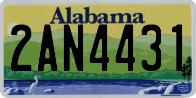AL license plate 2AN4431
