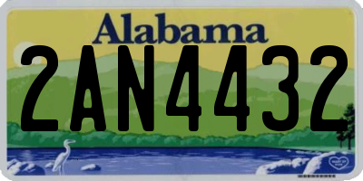 AL license plate 2AN4432