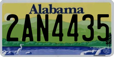AL license plate 2AN4435