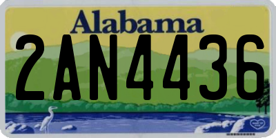 AL license plate 2AN4436