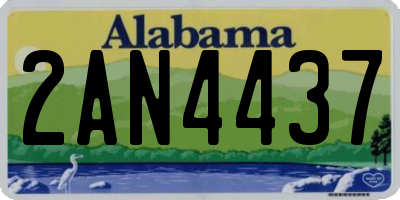 AL license plate 2AN4437
