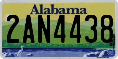 AL license plate 2AN4438