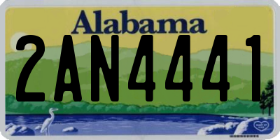 AL license plate 2AN4441