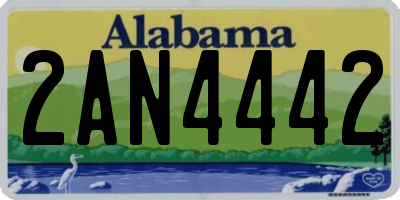 AL license plate 2AN4442
