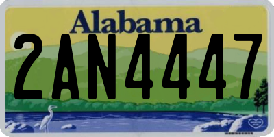 AL license plate 2AN4447