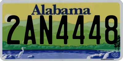AL license plate 2AN4448