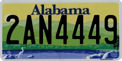 AL license plate 2AN4449