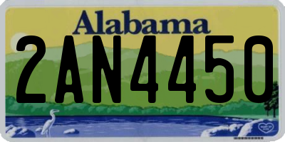 AL license plate 2AN4450