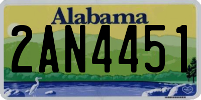 AL license plate 2AN4451