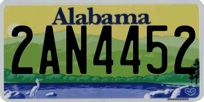 AL license plate 2AN4452