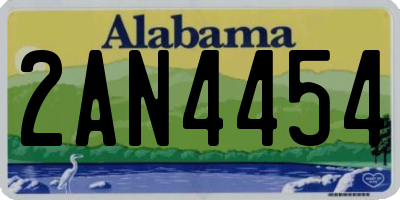 AL license plate 2AN4454