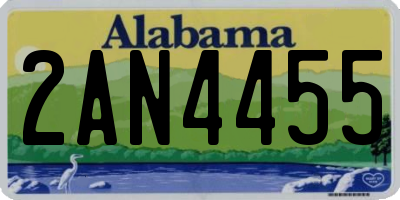 AL license plate 2AN4455