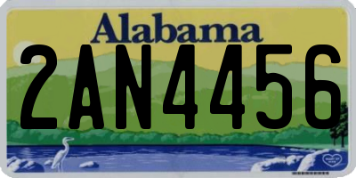 AL license plate 2AN4456