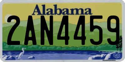 AL license plate 2AN4459