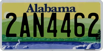 AL license plate 2AN4462