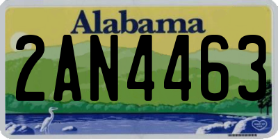 AL license plate 2AN4463
