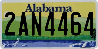 AL license plate 2AN4464