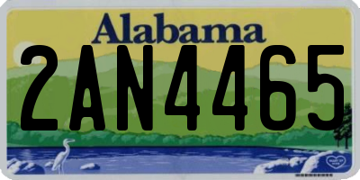 AL license plate 2AN4465