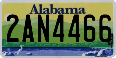 AL license plate 2AN4466