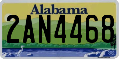 AL license plate 2AN4468