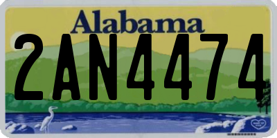 AL license plate 2AN4474