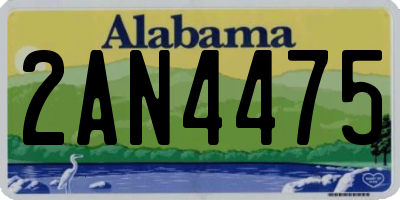 AL license plate 2AN4475