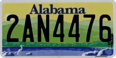 AL license plate 2AN4476