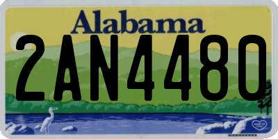 AL license plate 2AN4480