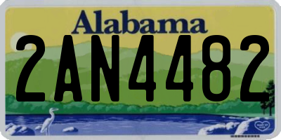 AL license plate 2AN4482