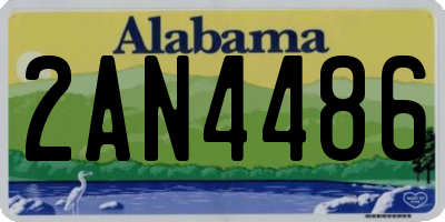 AL license plate 2AN4486