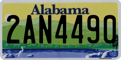 AL license plate 2AN4490