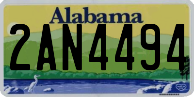 AL license plate 2AN4494