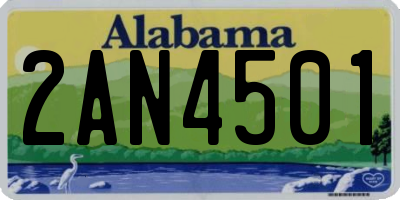 AL license plate 2AN4501