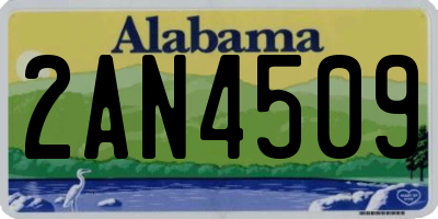AL license plate 2AN4509