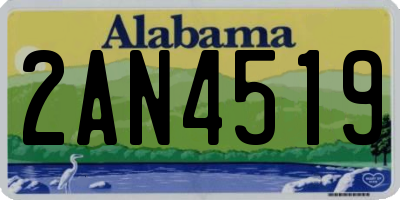 AL license plate 2AN4519