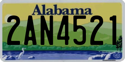 AL license plate 2AN4521