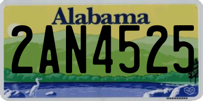 AL license plate 2AN4525