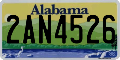 AL license plate 2AN4526