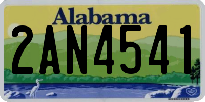 AL license plate 2AN4541