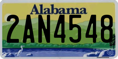 AL license plate 2AN4548