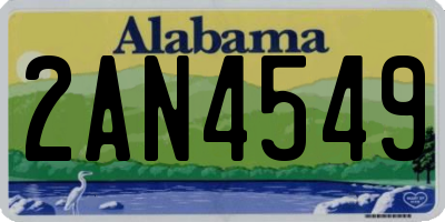 AL license plate 2AN4549