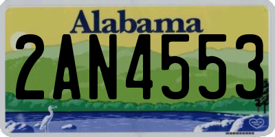 AL license plate 2AN4553